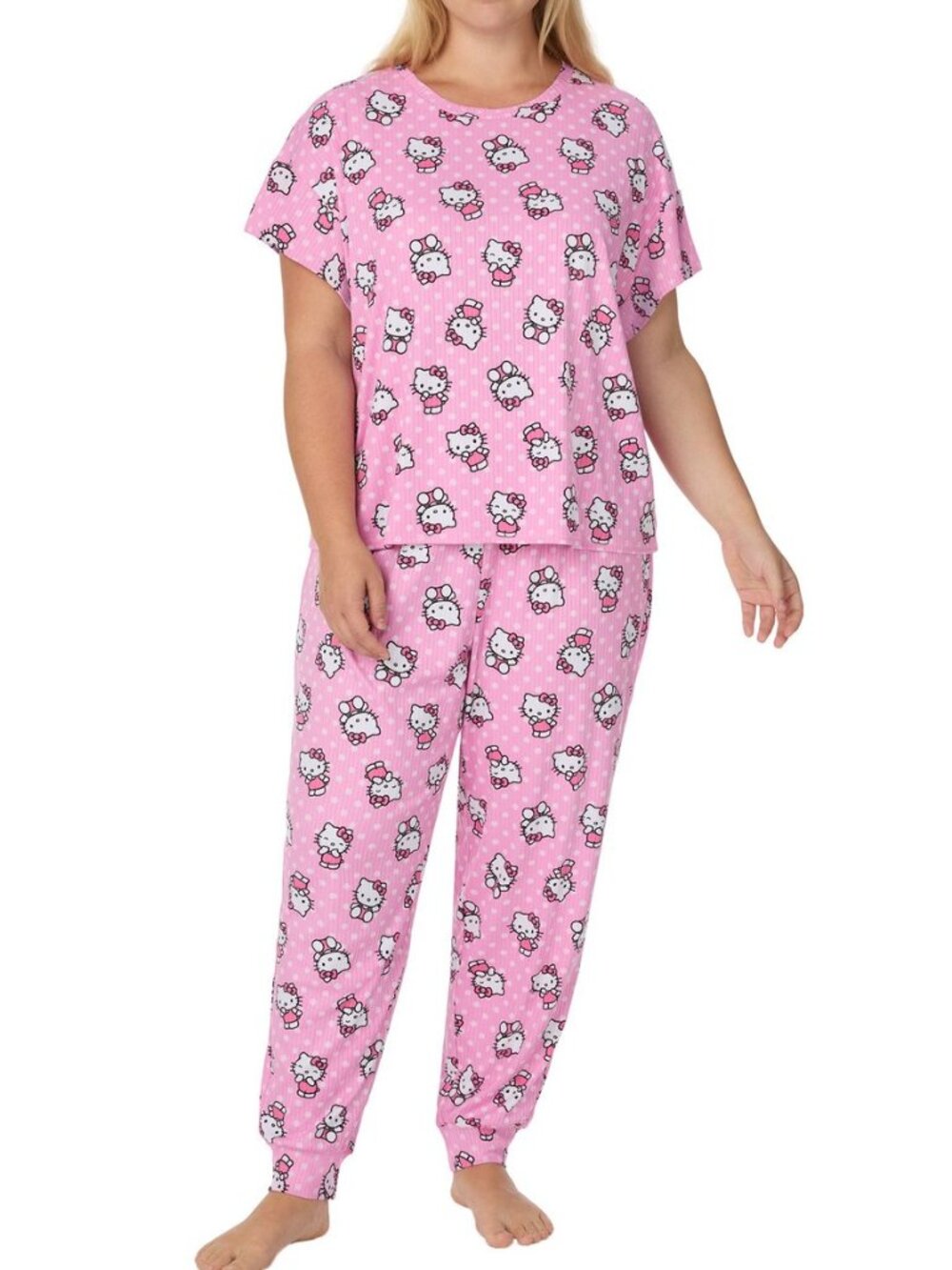 Hello Kitty Pajama Set XXL Pink NWT Sanrio 2 Piece Lounge Sleepwear